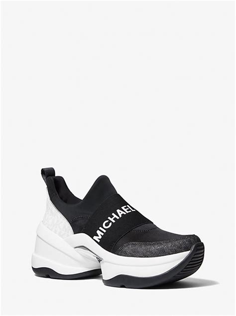 michael michael kors olympia logo tape scuba slip-on trainer|Michael michael kors olympia trainer + FREE SHIPPING.